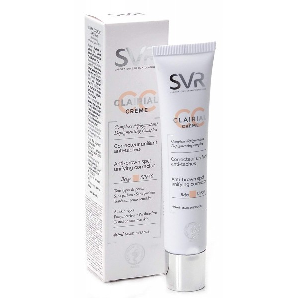 SVR CLAIRIAL CC CRÈME CORRECTEUR UNIFIANT ANTI-TACHES MÉDIUM SPF50+ 40 ML