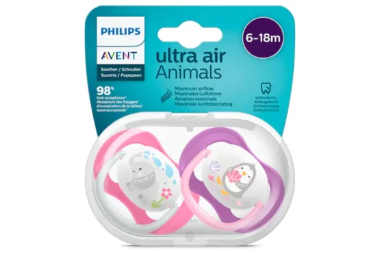 AVENT SUCETTE ORTHO 6-18M GRL ELEP/PENG