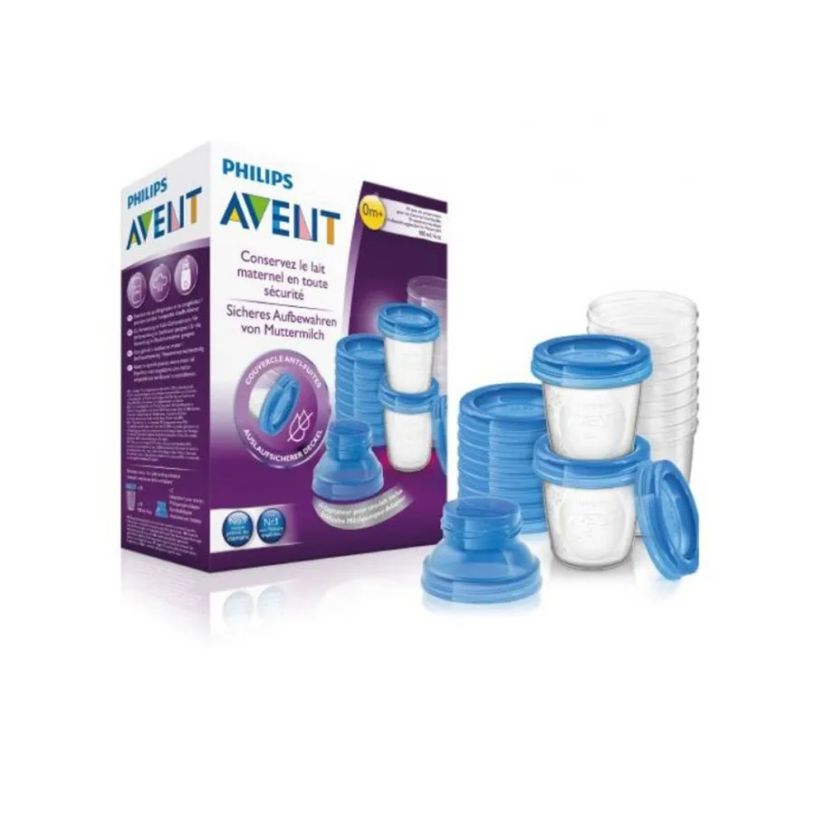 AVENT SET POTS DE CONSERVATION POUR LAIT MATERNEL 180 ML/6OZ