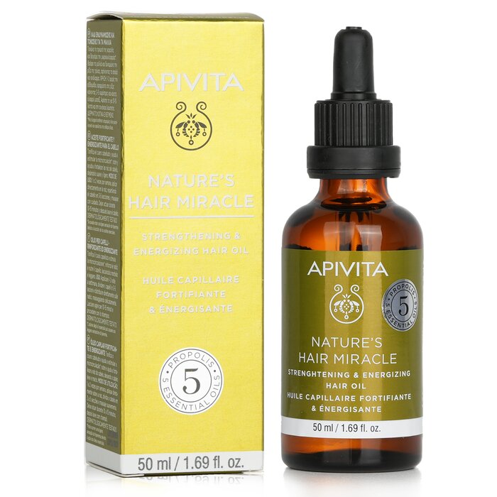APIVITA NATURE'S HAIR MIRACLE STRENGHTENING &ENERGIZING HAIR OIL 50ML