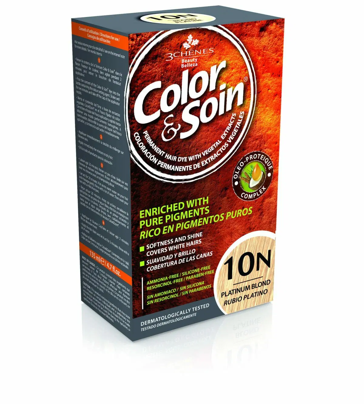 3CHENES COLOR&SOIN BLOND PLATINE 10N