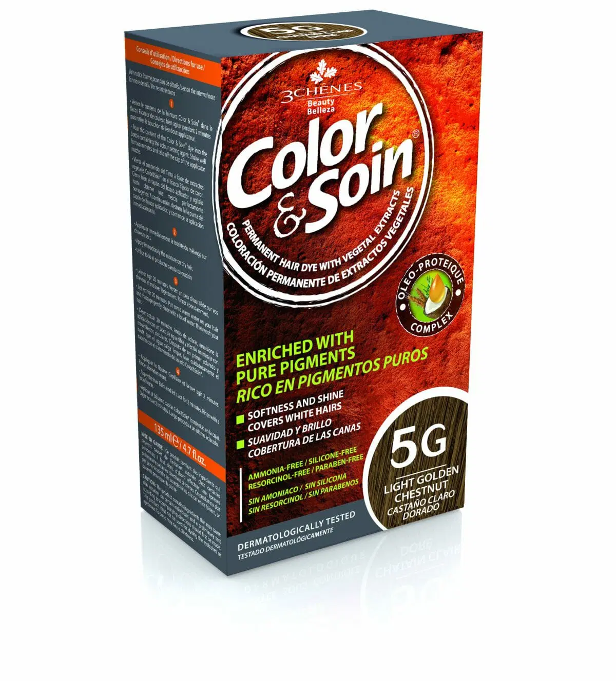 3CHENES COLOR&SOIN CHATAIN CLAIR DORE 5G
