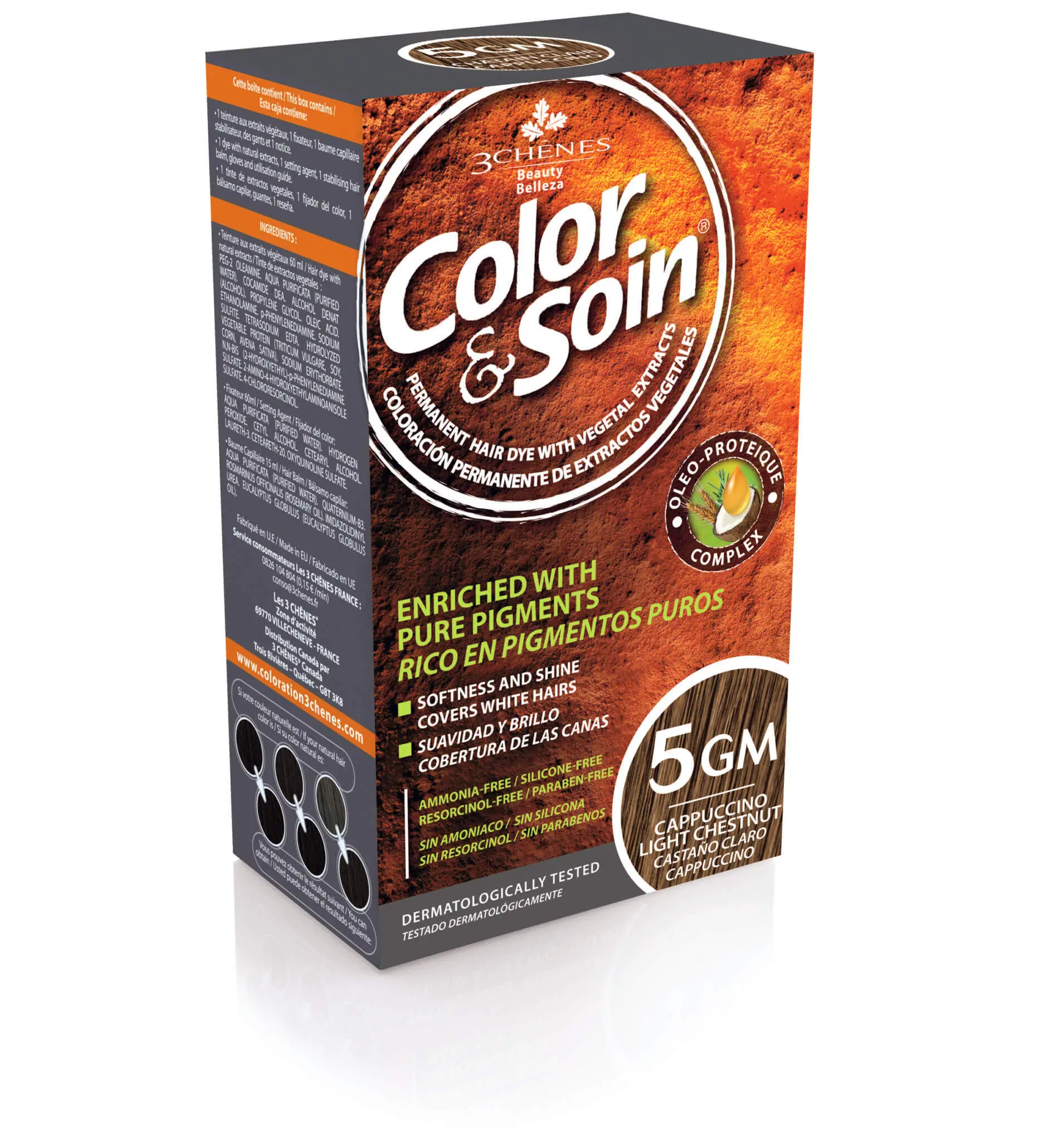3CHENES COLOR&SOIN CHATIN CLAIR CAPPUCCINO 5GM