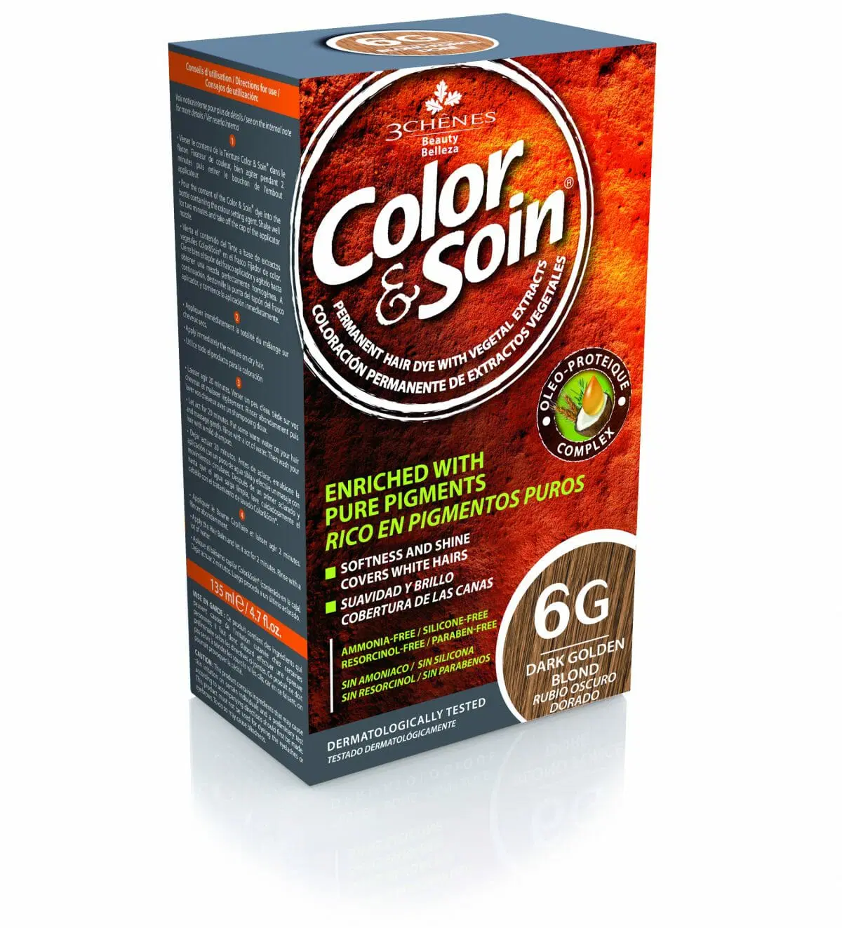 3CHENES COLOR&SOIN BLOND FONCE DORE 6G