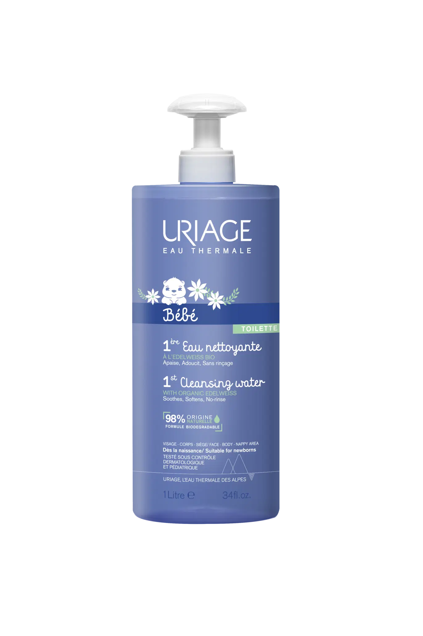 URIAGE BEBE 1ERE EAU NETTOYANTE 1 L