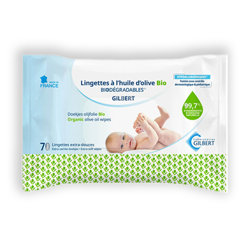 GILBERT LINGETTES A L'HUILE D'OLIVE BIO EXTRA DOUCE X 70