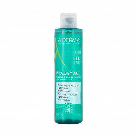 A-DERMA PHYS-AC GEL MOUSSANT PURIFIANT — GEL MOUSSANT — PHYS-AC 200 ML