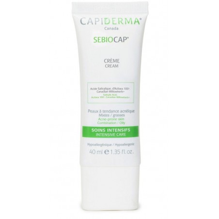 CAPIDERMA SEBIOCAP CRÈME VISAGE POUR PEAUX À TENDANCE ACNÉIQUE 40ML