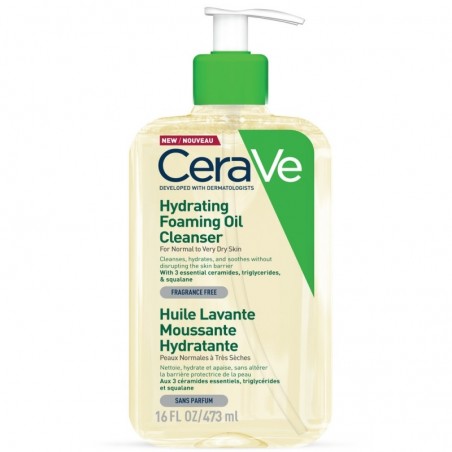 CERAVE HUILE LAVANTE MOUSSANTE HYDRATANTE 473ML