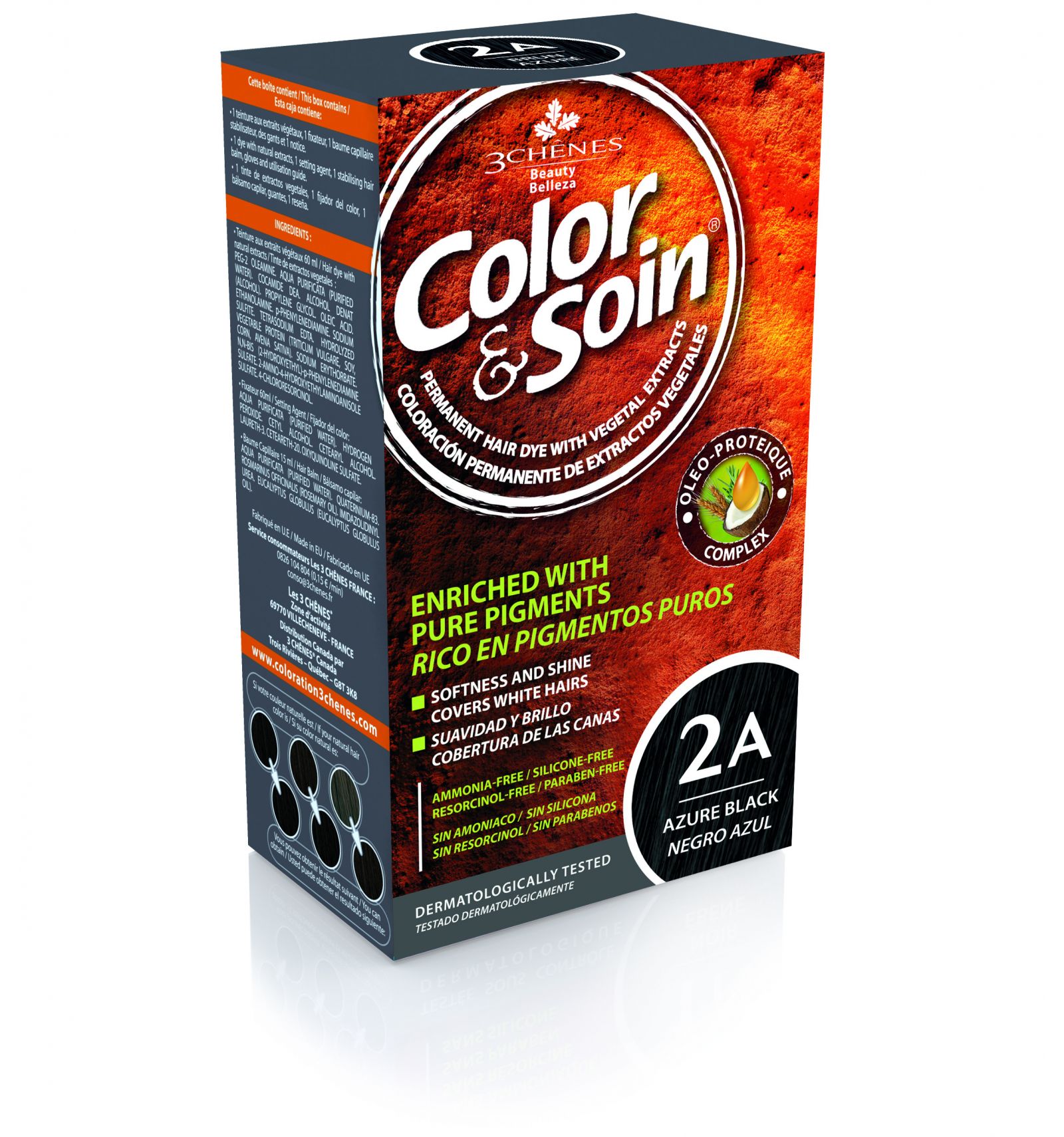 3CHENES COLOR&SOIN BRUN AZURE 2A