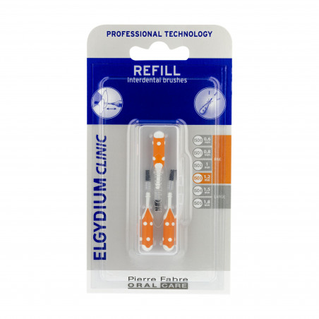 ELGYDIUM CLINIC REFILL ORANGE (ISO 3) - BROSSETTE INTERDENTAIRE 1 U