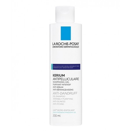 LA ROCHE-POSAY KERIUM PELLICULES GRASSES 200ML SHAMPOOING-GEL ANTI-PELLICULAIRE