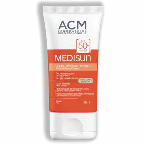 ACM MEDISUN ECRAN MINERAL TEINTE CLAIRE  SPF 50+40ML