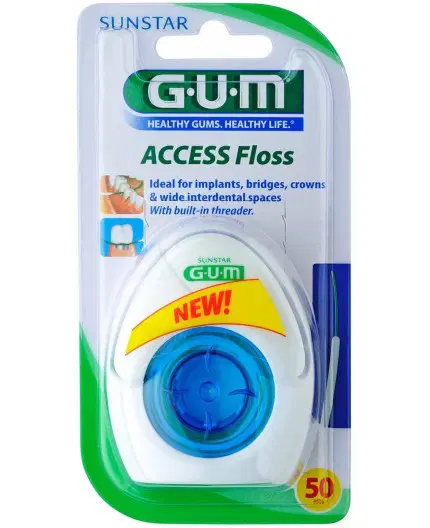 GUM fil ACCESS FLOSS (implant, bridge et couronne)