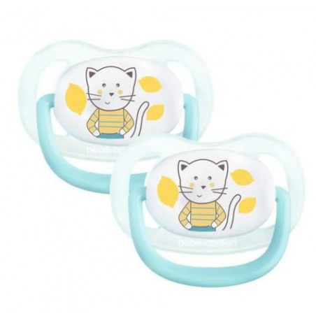 BÉBÉ CONFORT SUCETTES PHYSIO AIR CONF - 0/6 M - THE GARDENER BLEU ET JAUNE SIL X2 - 6860