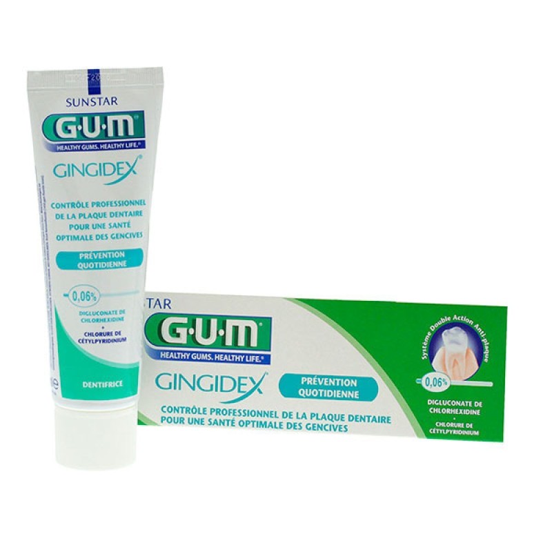 GUM Dentifrice  Gingidex     75ml     (Gensives fragiles/ Prévention)