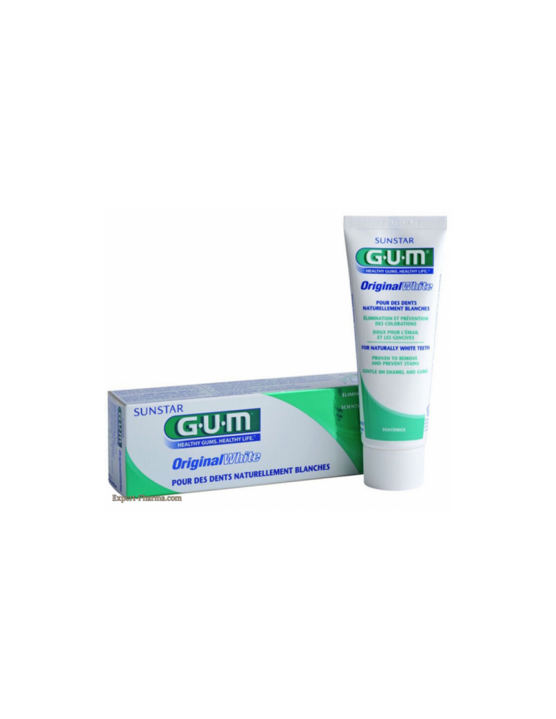 GUM Dentifrice  Original White     75ml    (Anti-coloration)