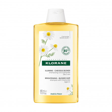 KLORANE - SHAMPOING REFLETS BLONDS À LA CAMOMILLE CHEVEUX BLONDS À CHÂTAINS - ÉCLAIRCISSANT 400 ML