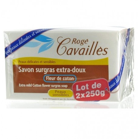 ROGÉ CAVAILLÈS SAVON SURGRAS EXTRA DOUX FLEUR DE COTON 2X250G