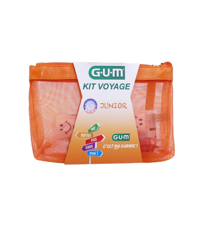 GUM Trousse JUNIOR (rose ou Bleu): B.A.D (902CY) + Dentif (JUNIOR)+ cadeau