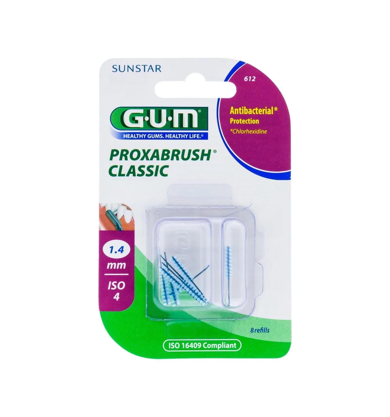 GUM Recharge Brossettes Fines  par 8 unités (1,4mm)