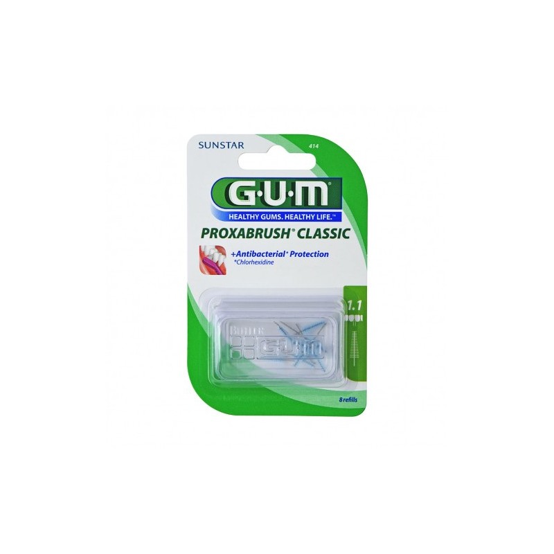 GUM Recharge Brossettes Ultra-Fines  par 8 unités (1,1mm)