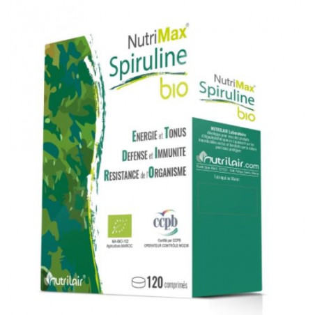 NUTRIMAX GRAND MODEL SPIRULINE 100% BIO, 240 COMPRIMÉS