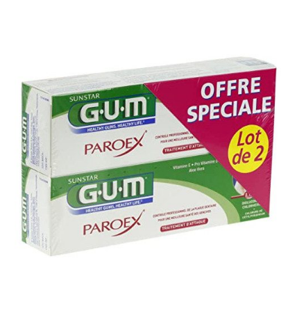 GUM Pack Dentifrice PAROEX Pack par 2        NEW