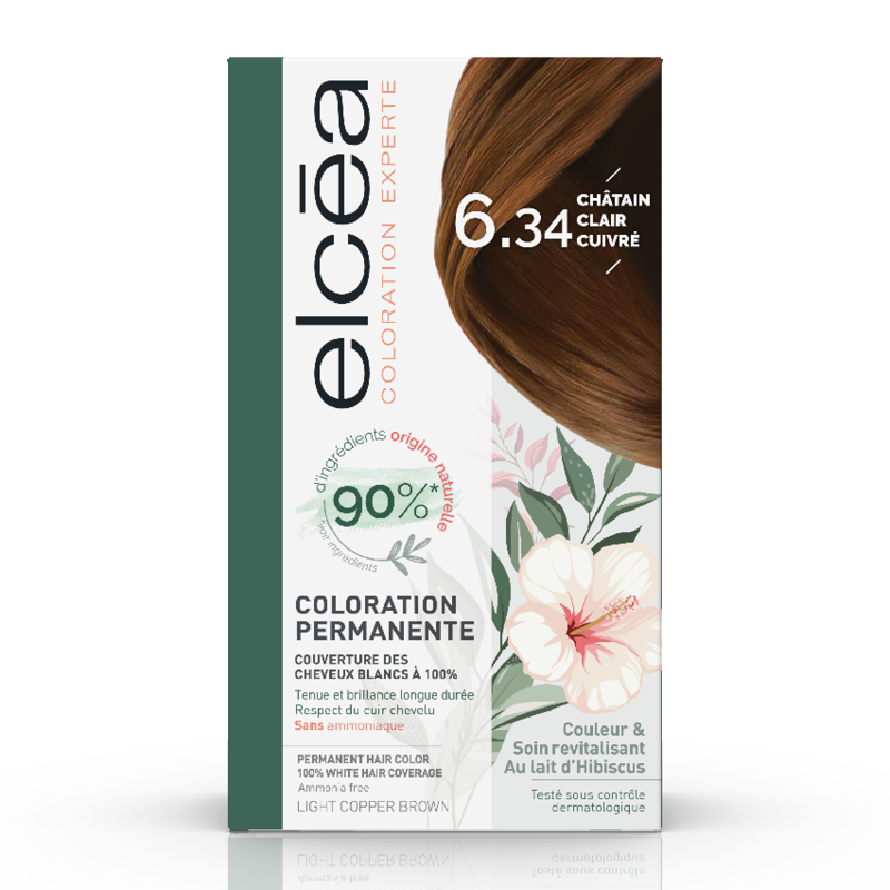 ELCEA CHATAIN CLAIR CUIVRE N°6.34