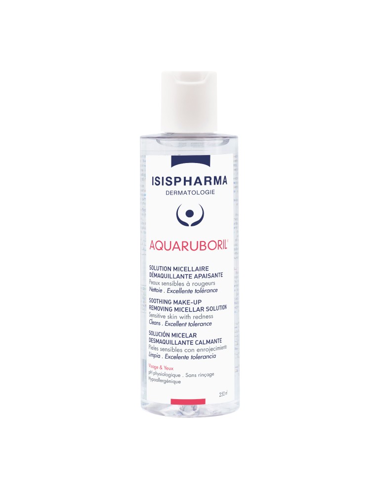 ISISPHARMA AQUARUBORIL SOLUTION MICELLAIRE DÉMAQUILLANTE APAISANTE 250ML
