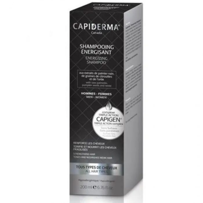 CAPIDERMA SHAMPOOING ANTI-CHUTE – ENERGISANT TOUS TYPES DE CHEVEUX 200 ML